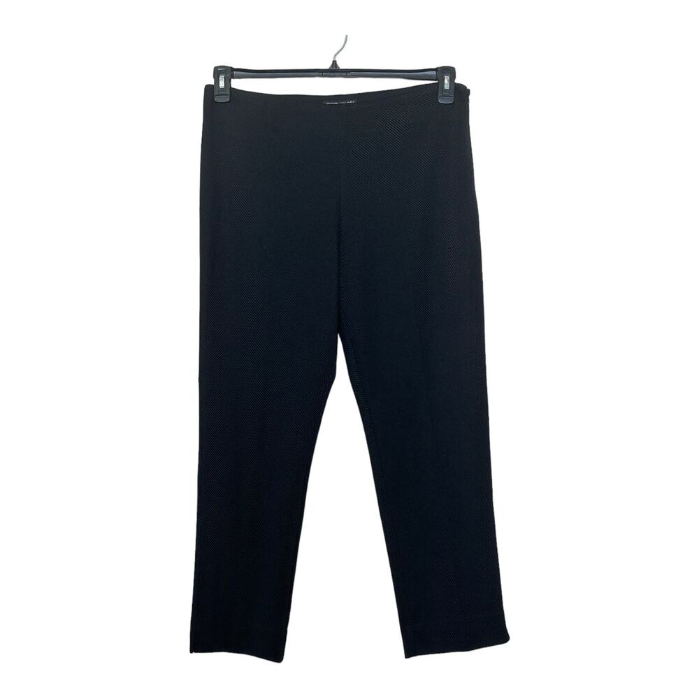 Peace of Cloth black textured straight legs pants size 12